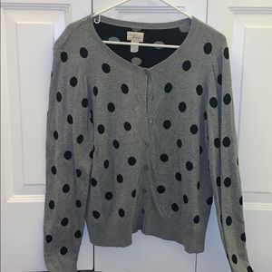 Polkadot Gray and Black Cardican
